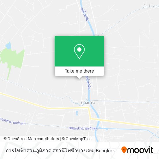 การไฟฟ้าส่วนภูมิภาค สถานีไฟฟ้าบางเลน map