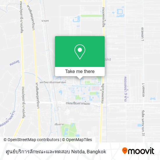 ศูนย์บริการลักษณะและทดสอบ Nstda map