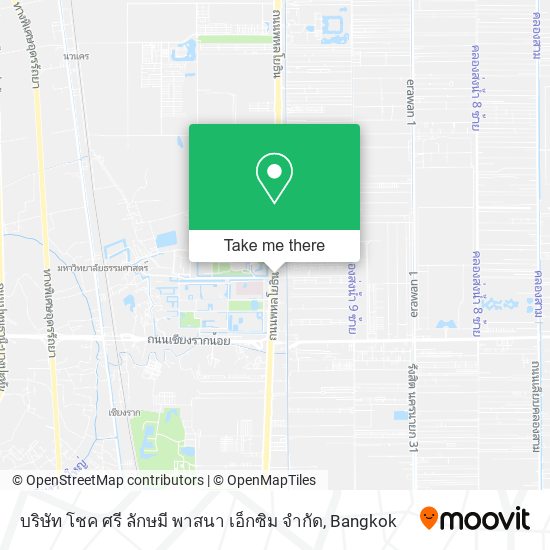 บริษัท โชค ศรี ลักษมี พาสนา เอ็กซิม จํากัด map