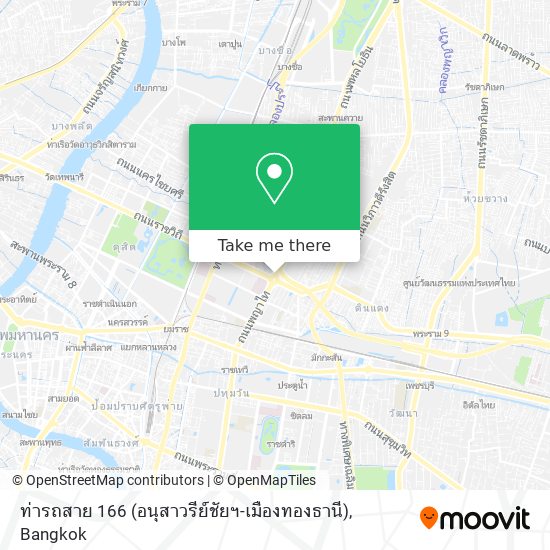 ท่ารถสาย 166 (อนุสาวรีย์ชัยฯ-เมืองทองธานี) map