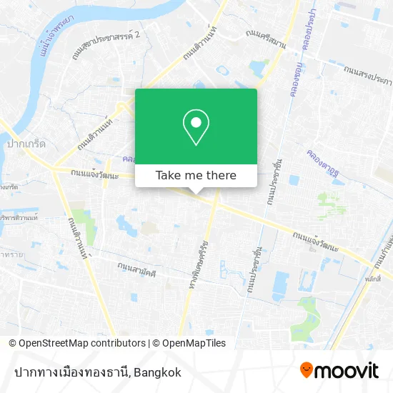 ปากทางเมืองทองธานี map
