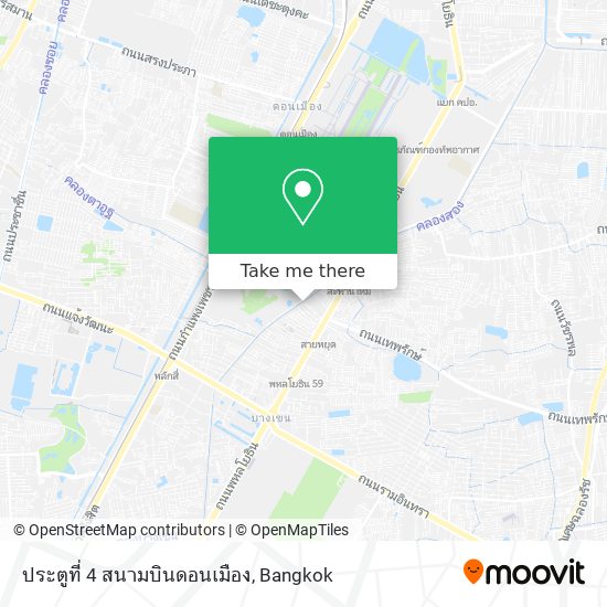 ประตูที่ 4 สนามบินดอนเมือง map
