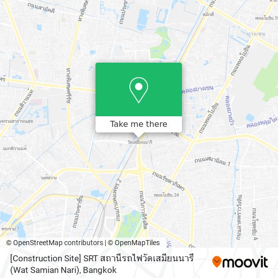 [Construction Site] SRT สถานีรถไฟวัดเสมียนนารี (Wat Samian Nari) map