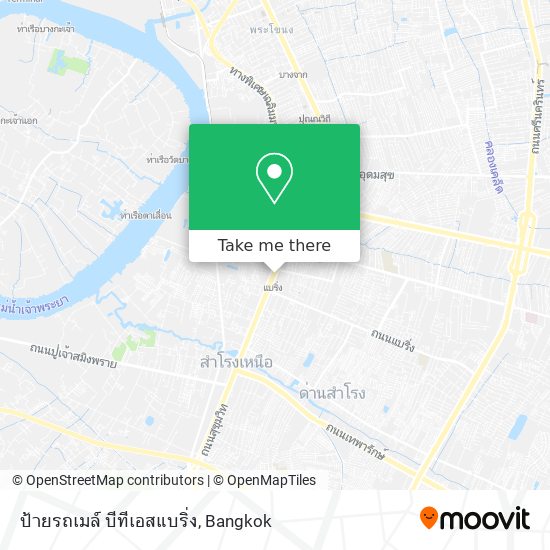 ป้ายรถเมล์ บีทีเอสแบริ่ง map