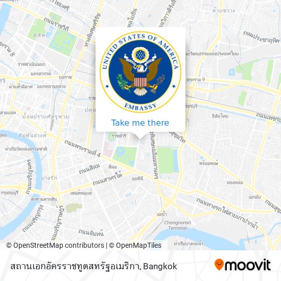 สถานเอกอัครราชทูตสหรัฐอเมริกา map