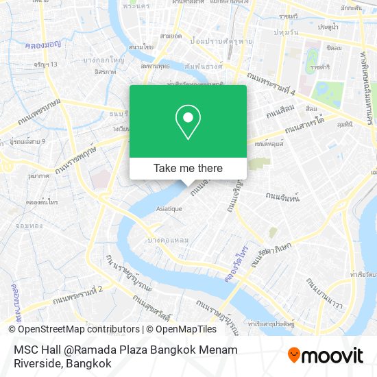 MSC Hall @Ramada Plaza Bangkok Menam Riverside map