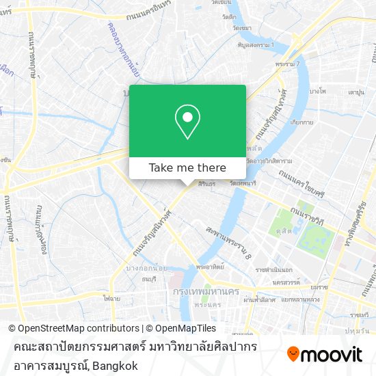 คณะสถาปัตยกรรมศาสตร์ มหาวิทยาลัยศิลปากร อาคารสมบูรณ์ map