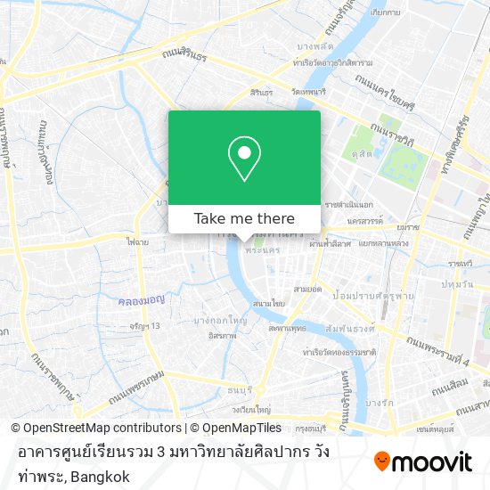 อาคารศูนย์เรียนรวม 3 มหาวิทยาลัยศิลปากร วังท่าพระ map