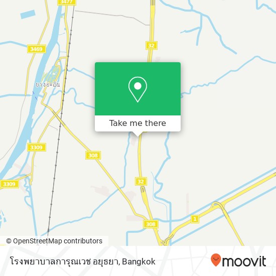 โรงพยาบาลการุณเวช อยุธยา map