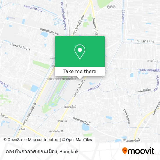 กองทัพอากาศ ดอนเมือง map