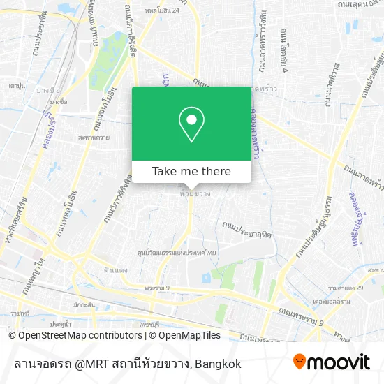 ลานจอดรถ @MRT สถานีห้วยขวาง map