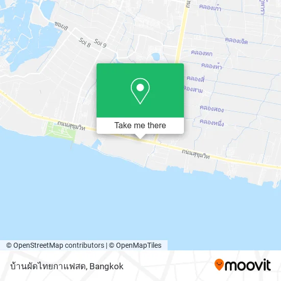 บ้านผัดไทยกาแฟสด map