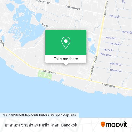 ยายนอม ขายยําแหนมข้าวทอด map