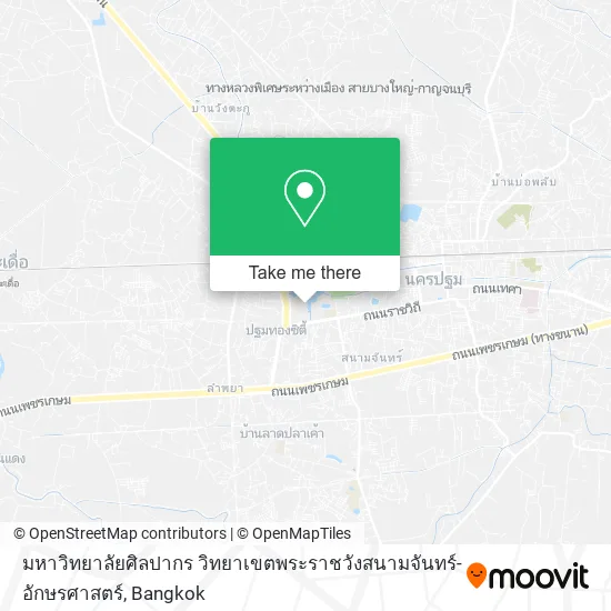 มหาวิทยาลัยศิลปากร วิทยาเขตพระราชวังสนามจันทร์-อักษรศาสตร์ map