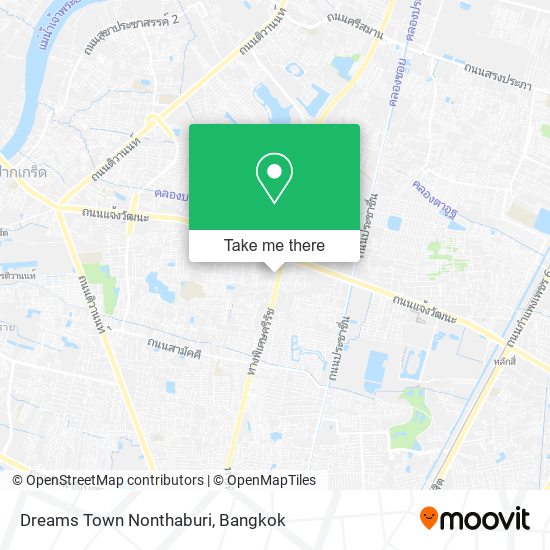 Dreams Town Nonthaburi map