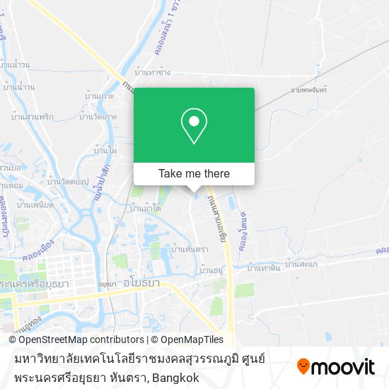 มหาวิทยาลัยเทคโนโลยีราชมงคลสุวรรณภูมิ ศูนย์พระนครศรีอยุธยา หันตรา map