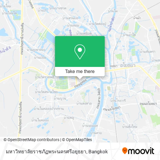 มหาวิทยาลัยราชภัฏพระนครศรีอยุธยา map
