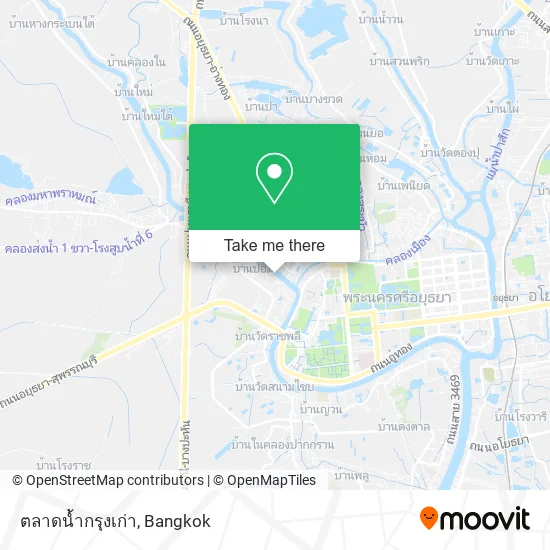 ตลาดน้ำกรุงเก่า map