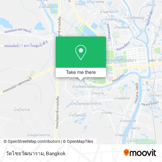 วัดไชยวัฒนาราม map