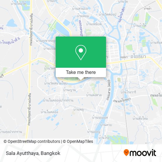 Sala Ayutthaya map