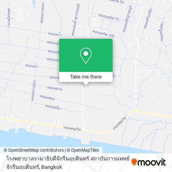 โรงพยาบาลรามาธิบดีจักรีนฤบดินทร์ สถาบันการแพทย์จักรีนฤบดินทร์ map