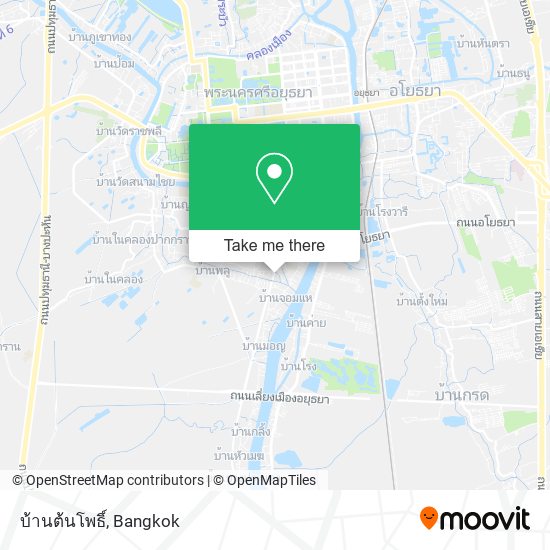 บ้านต้นโพธิ์ map