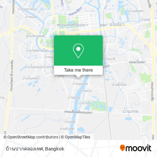 บ้านปากคลองเทศ map
