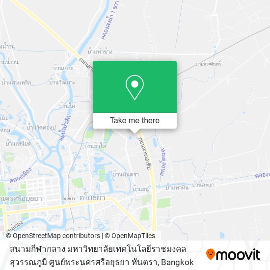 สนามกีฬากลาง มหาวิทยาลัยเทคโนโลยีราชมงคลสุวรรณภูมิ ศูนย์พระนครศรีอยุธยา หันตรา map