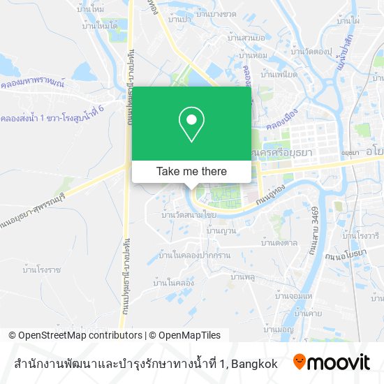 สำนักงานพัฒนาและบำรุงรักษาทางน้ำที่ 1 map