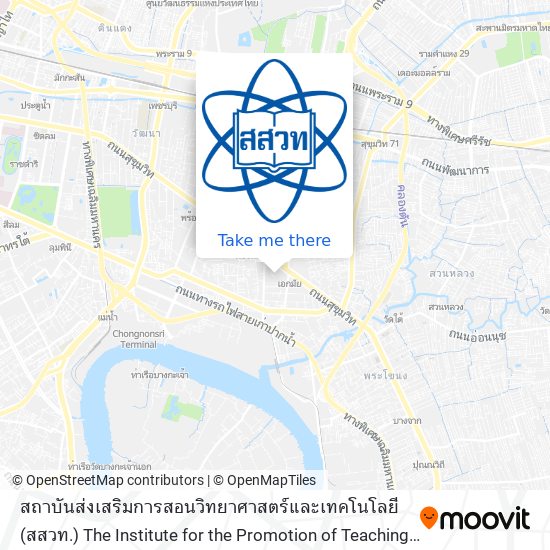 สถาบันส่งเสริมการสอนวิทยาศาสตร์และเทคโนโลยี (สสวท.) The Institute for the Promotion of Teaching Sci map