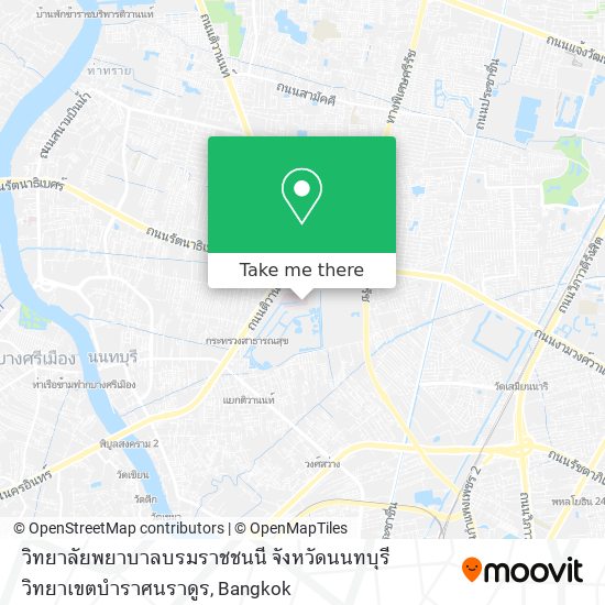 วิทยาลัยพยาบาลบรมราชชนนี จังหวัดนนทบุรี วิทยาเขตบำราศนราดูร map