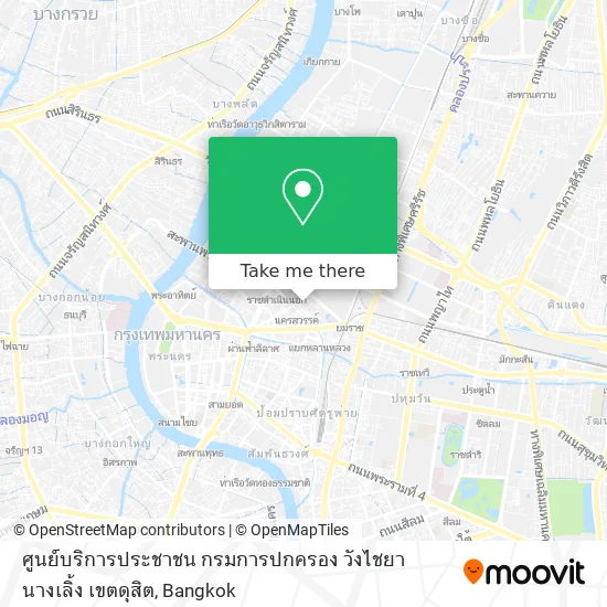 ศูนย์บริการประชาชน กรมการปกครอง วังไชยา นางเลิ้ง เขตดุสิต map
