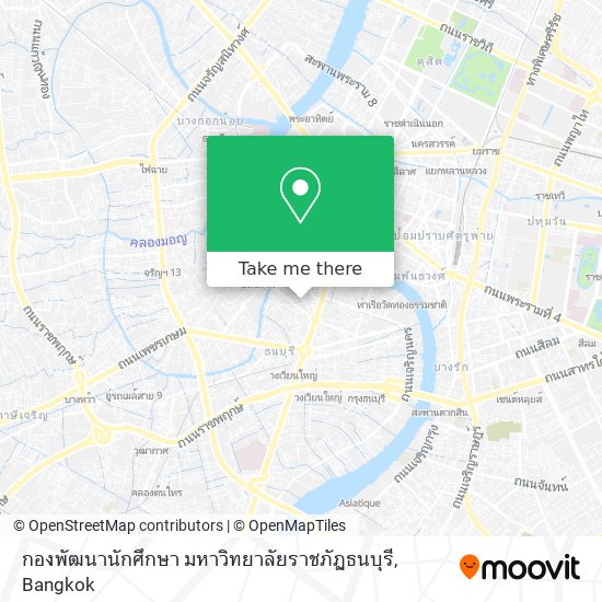 กองพัฒนานักศึกษา มหาวิทยาลัยราชภัฏธนบุรี map