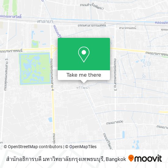 สำนักอธิการบดี มหาวิทยาลัยกรุงเทพธนบุรี map