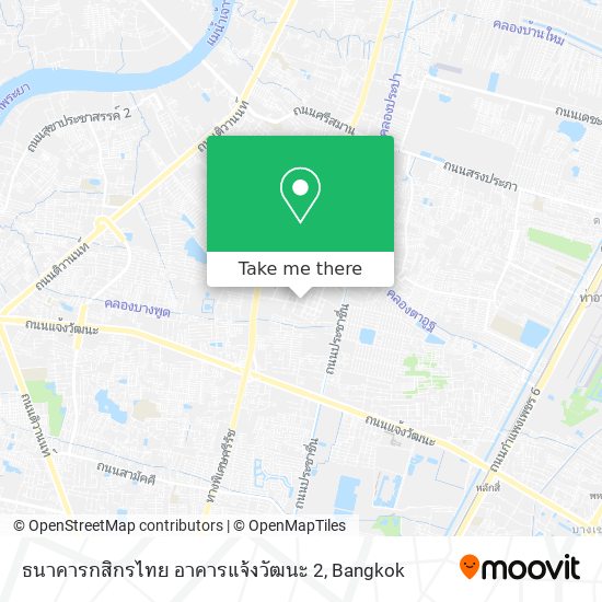 ธนาคารกสิกรไทย อาคารแจ้งวัฒนะ 2 map
