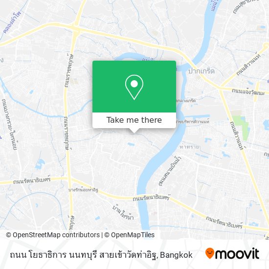 ถนน โยธาธิการ นนทบุรี สายเข้าวัดท่าอิฐ map