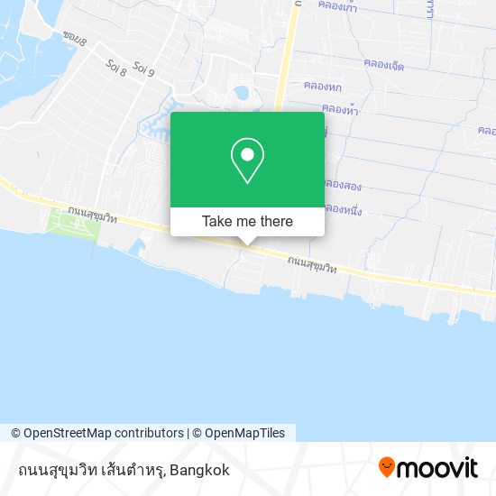 ถนนสุขุมวิท เส้นตําหรุ map