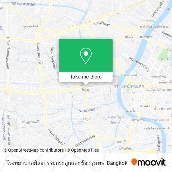 โรงพยาบาลศัลยกรรมกระดูกและข้อกรุงเทพ map