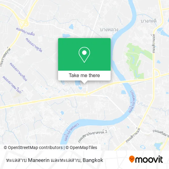ทะเลสาบ Maneerin และทะเลสาบ map
