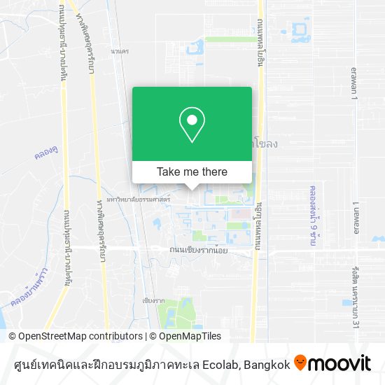 ศูนย์เทคนิคและฝึกอบรมภูมิภาคทะเล Ecolab map