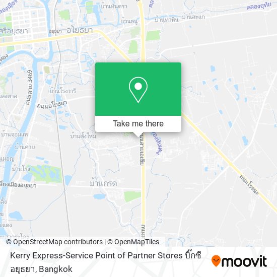 Kerry Express-Service Point of Partner Stores บิ๊กซี อยุธยา map