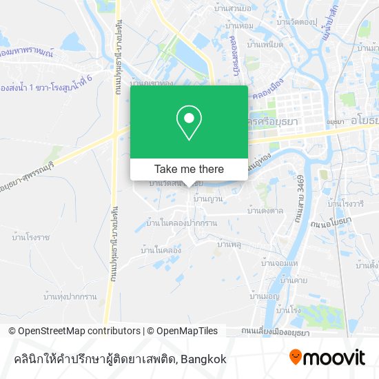 คลินิกให้คําปรึกษาผู้ติดยาเสพติด map