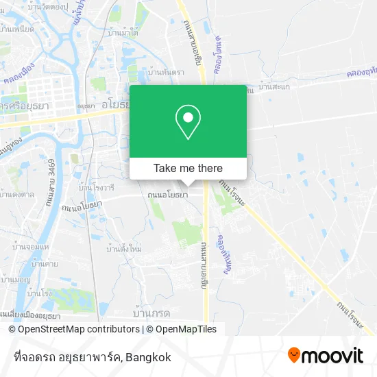 ที่จอดรถ อยุธยาพาร์ค map