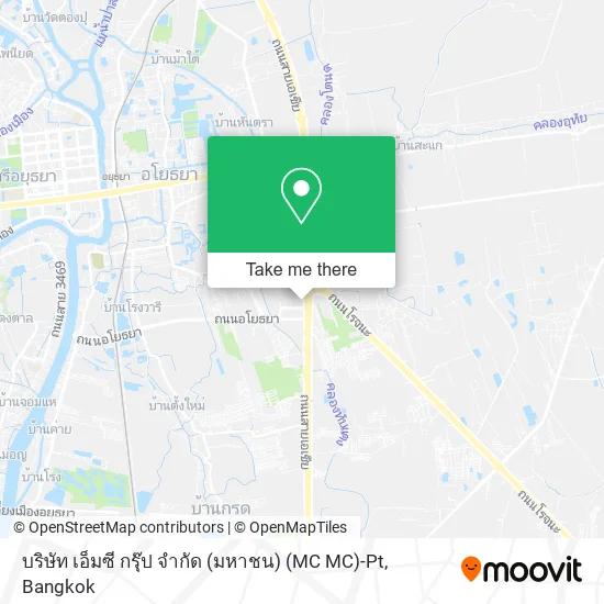 บริษัท เอ็มซี กรุ๊ป จํากัด (มหาชน) (MC MC)-Pt map