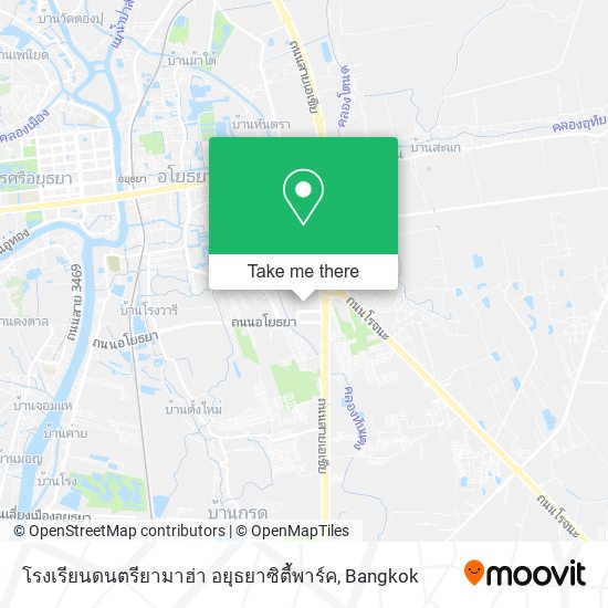 โรงเรียนดนตรียามาฮ่า อยุธยาซิตี้พาร์ค map