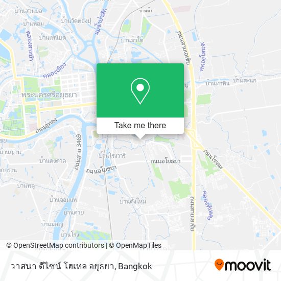วาสนา ดีไซน์ โฮเทล อยุธยา map