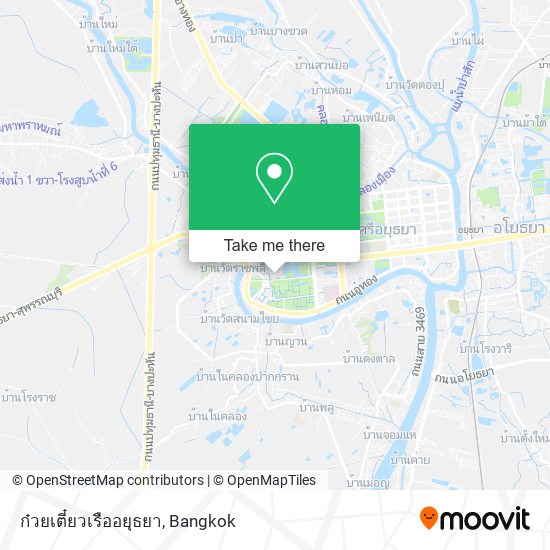 ก๋วยเตี๋ยวเรืออยุธยา map