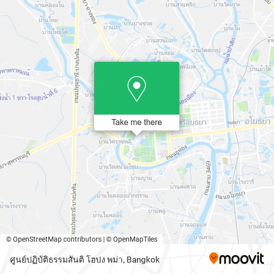 ศูนย์ปฏิบัติธรรมสันติ โฮปง พม่า map