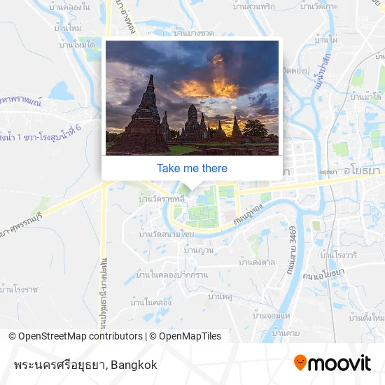 พระนครศรีอยุธยา map