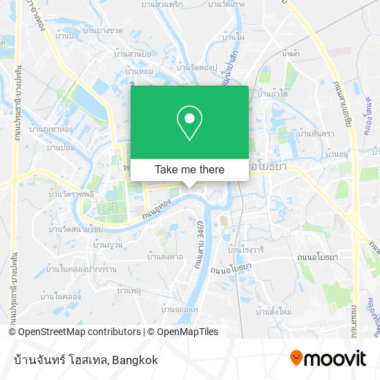 บ้านจันทร์ โฮสเทล map